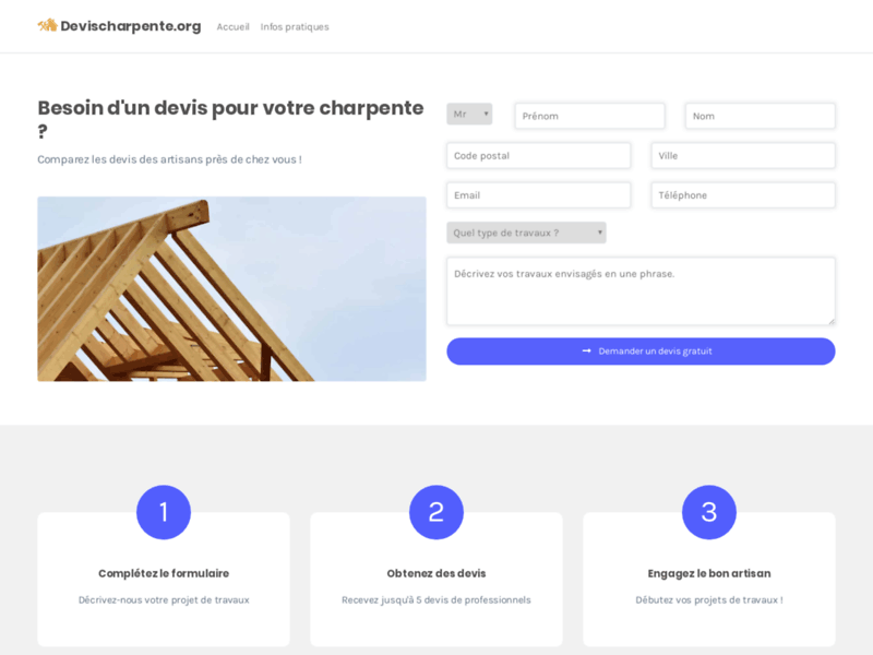 Devis gratuit pour charpente