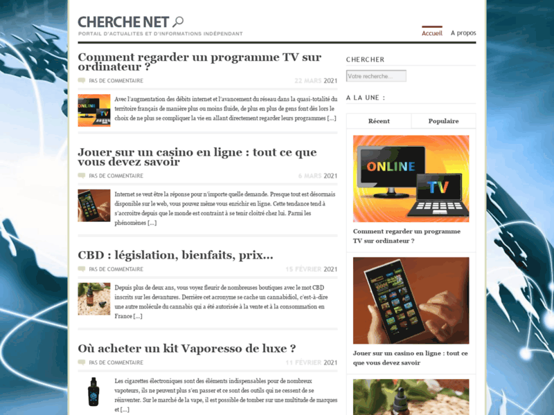 ChercheNet, toute l'actualité.