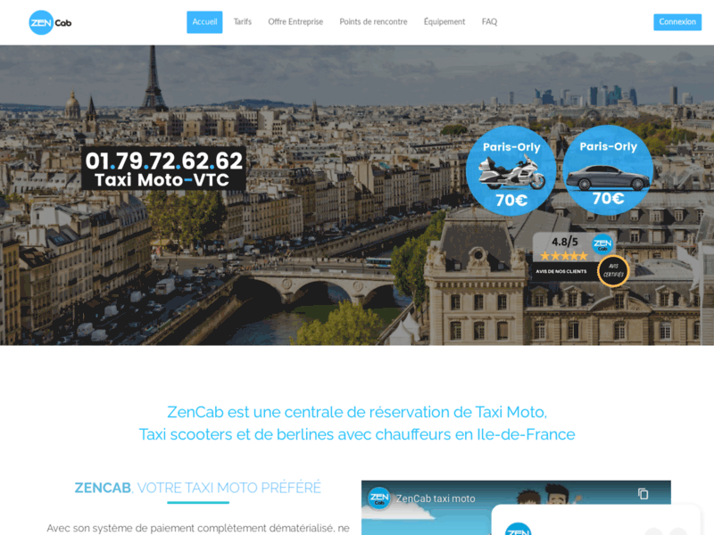 Plateforme de réservation de taxi moto