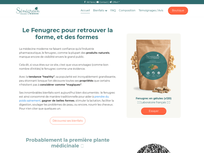 Sénégrain - Votre Cure de Fenugrec 100% Naturel