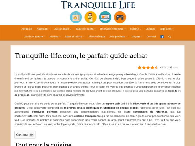 Tranquille life le guide achat 