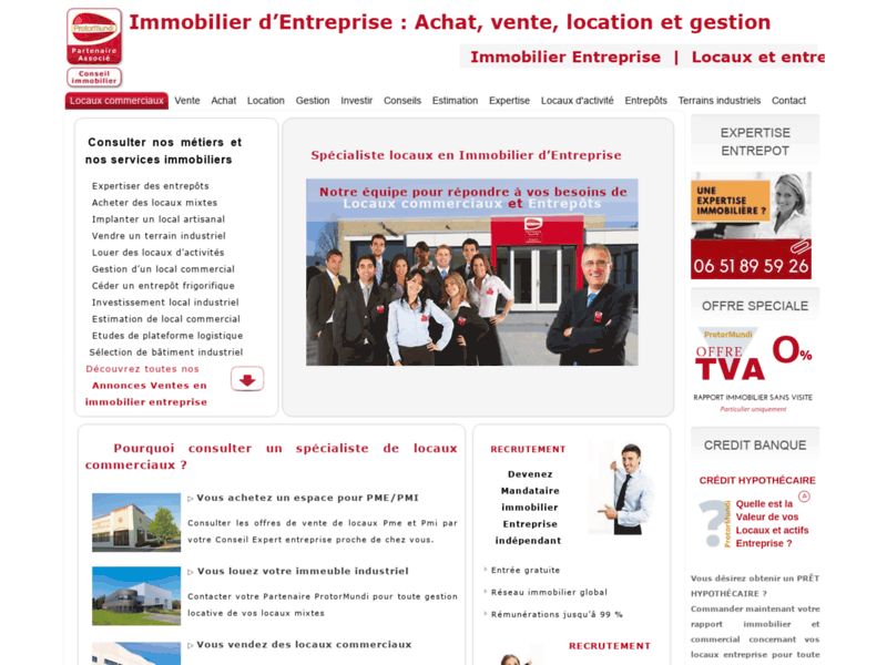 Achat, vente et location de locaux commerciaux