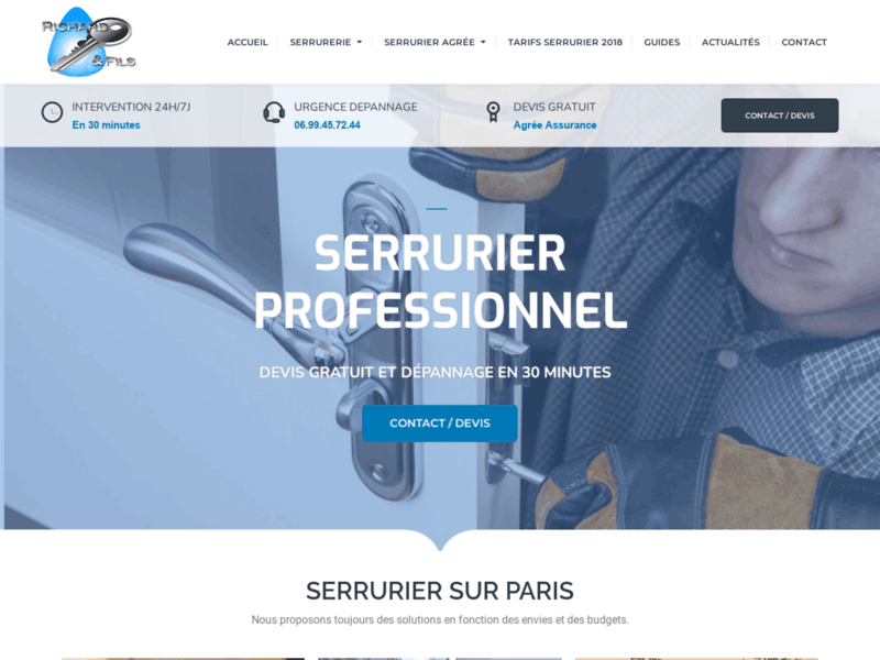 Entreprise de serrurerie à Paris 