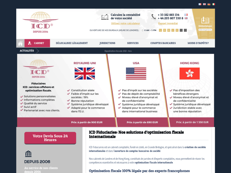 ICD Fiduciaries | Délocalisation 100% légale de votre entreprise et société offshore
