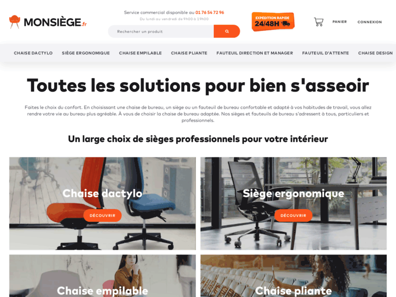 Site de vente de Sièges et Fauteuils de bureaux