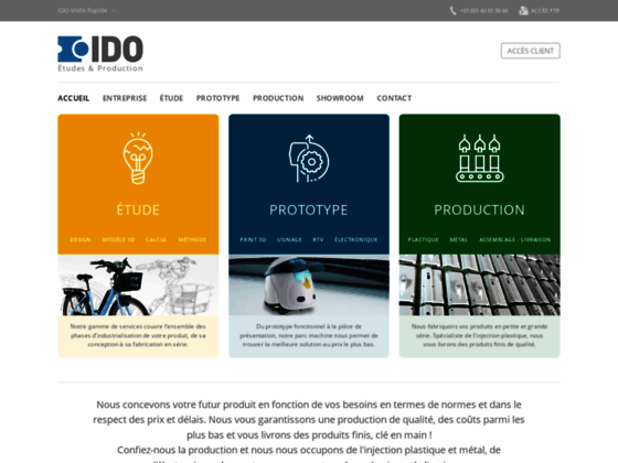 IDO - Bureau d'étude mécanique - Production