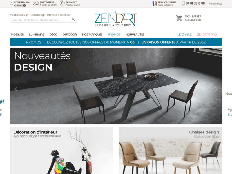 Mobilier design, luminaire et déco intérieur et extérieur - Zendart Design