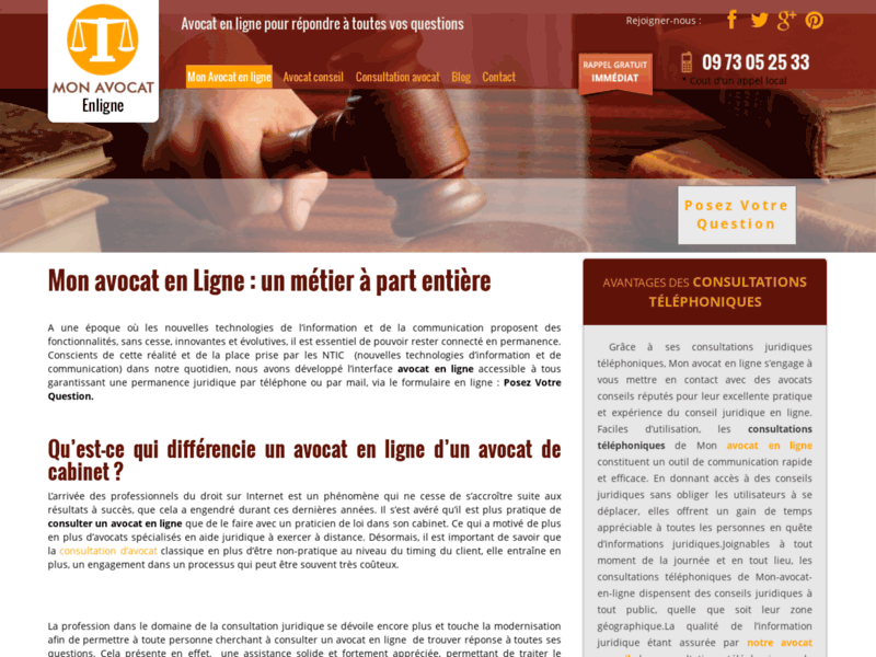 Obtenez de conseils d'avocats à distance