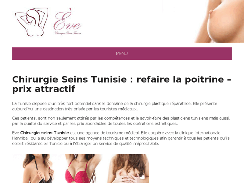 Augmentation mammaire Tunisie : Chirurgie esthetique seins