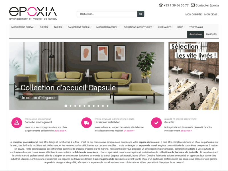Mobilier de bureau et mobilier direction par Epoxia