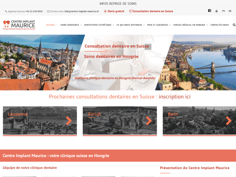 Clinique dentaire pour les Suisses basÃ©e en Hongrie-Centre implant Maurice