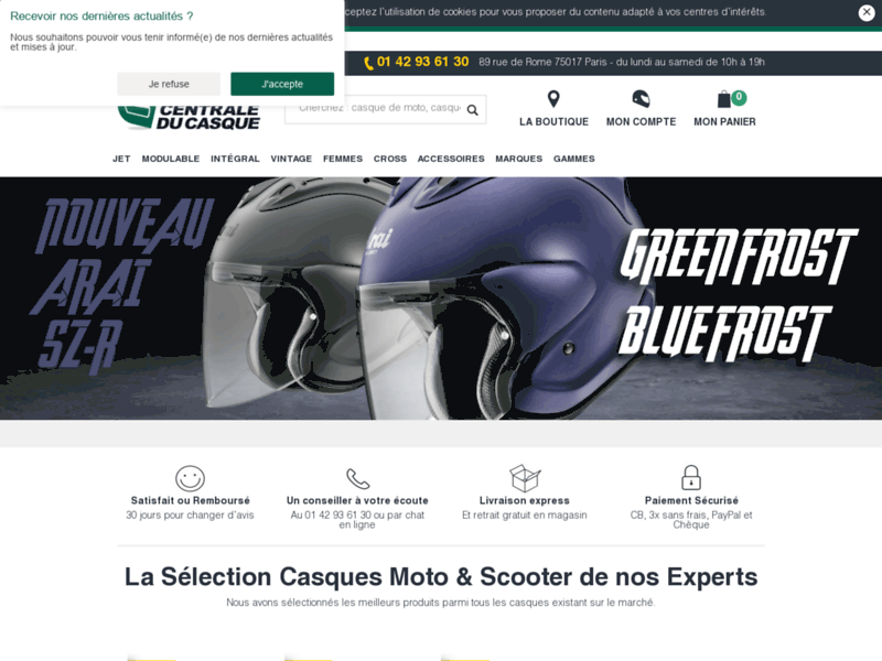 Casques de moto et scooter-Centrale du casque