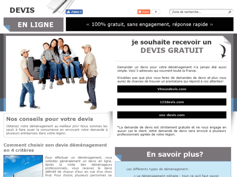 DEVIS DEMENAGEMENT .biz: Devis en ligne, gratuit et pas cher